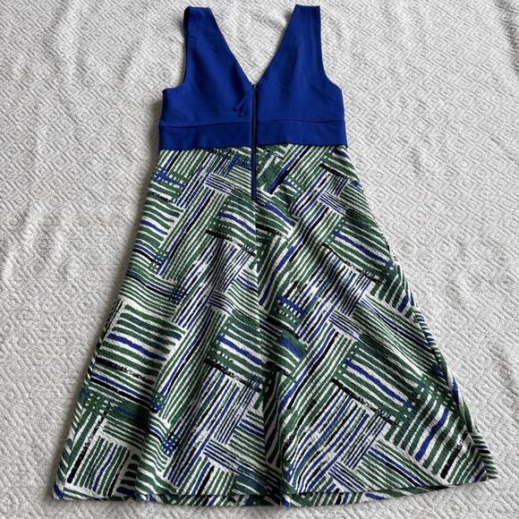Anthropologie Ardmore Dress Size 4 Green Motif By HD In Paris - Picture 6 of 7